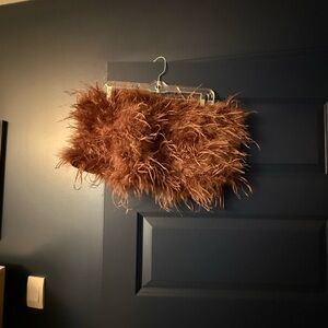 Brown Feathered Bandeau